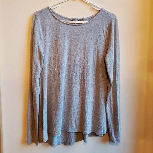 Athleta Gray Scoop Neck Jersey Size Small - Picture 7 of 16